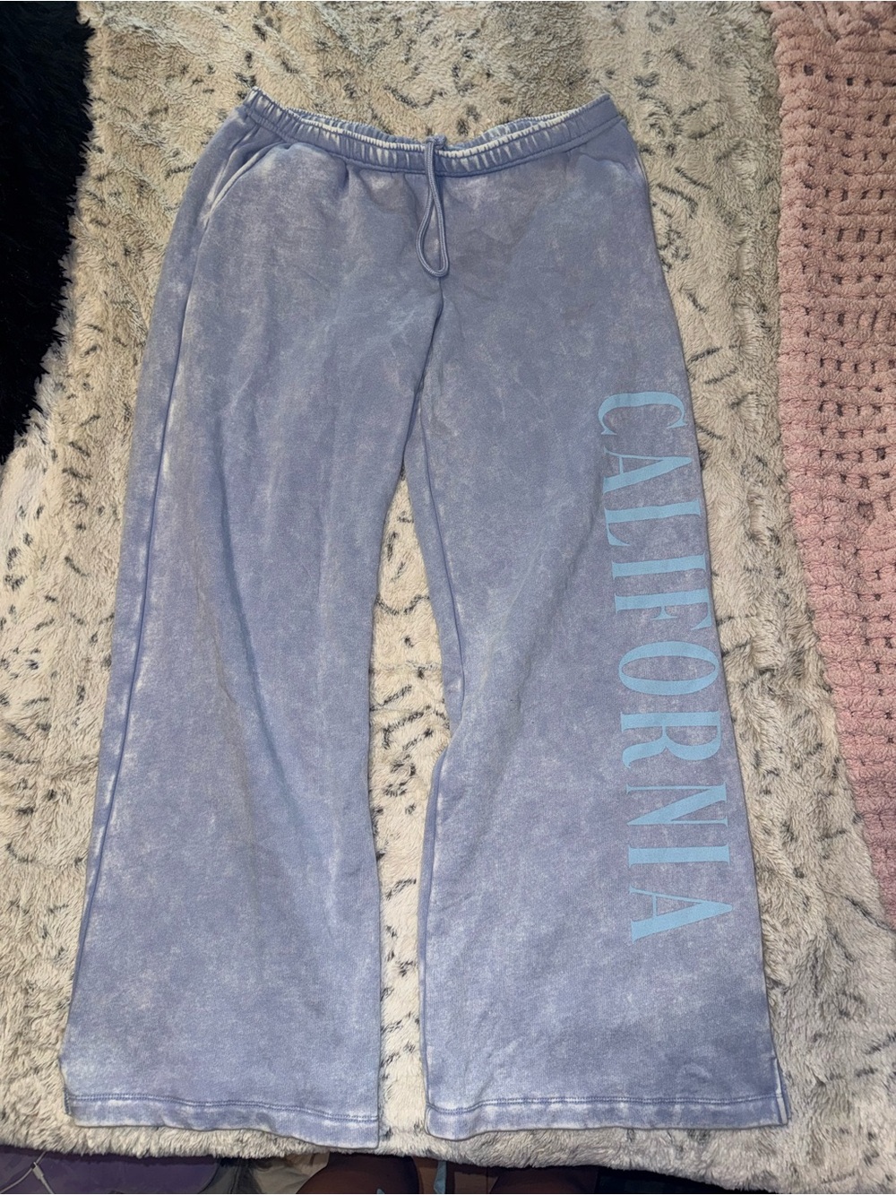 brand new without tags blue washed look california sweats